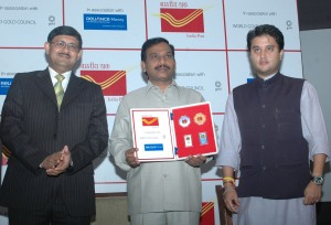 Union Minister for Communications and Information Technology A. Raja (centre) 